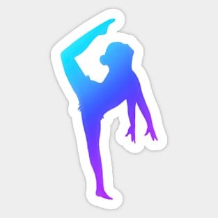 Acrobat doing a ring kick Sticker